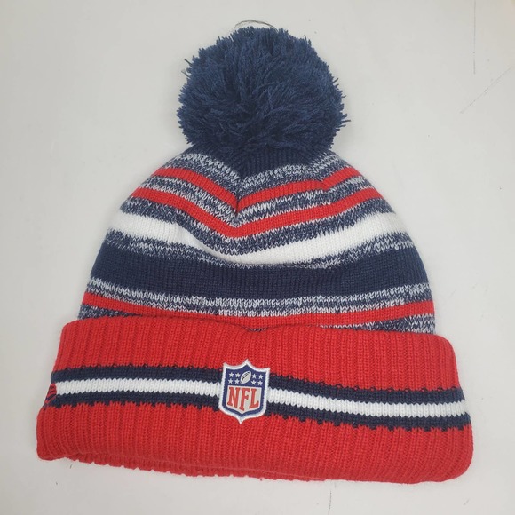 NEW 2021 NFL NEW ERA ON FIELD SIDELINE POM BEANIE - New England Patriots - Picture 4 of 5